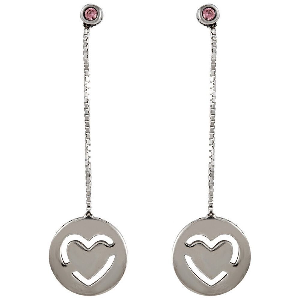 PANDORA Sterling Silver Pure Love Heart Dangle Earrings